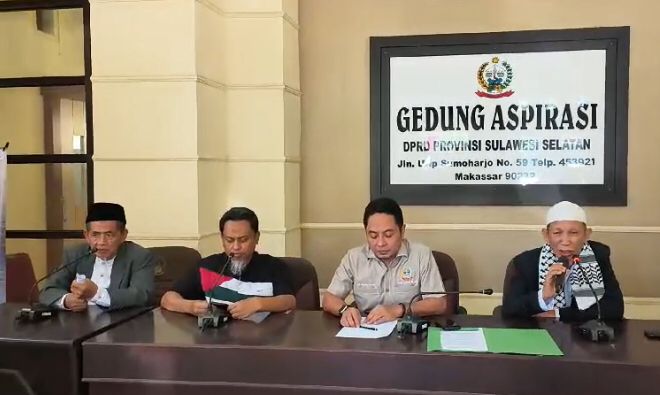 FUIB Sulsel menggelar audiens dengan DPRD Sulsel soal konflik Palestina dengan Israel.