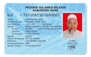 KTP yang diduga dipalsukan pelaku