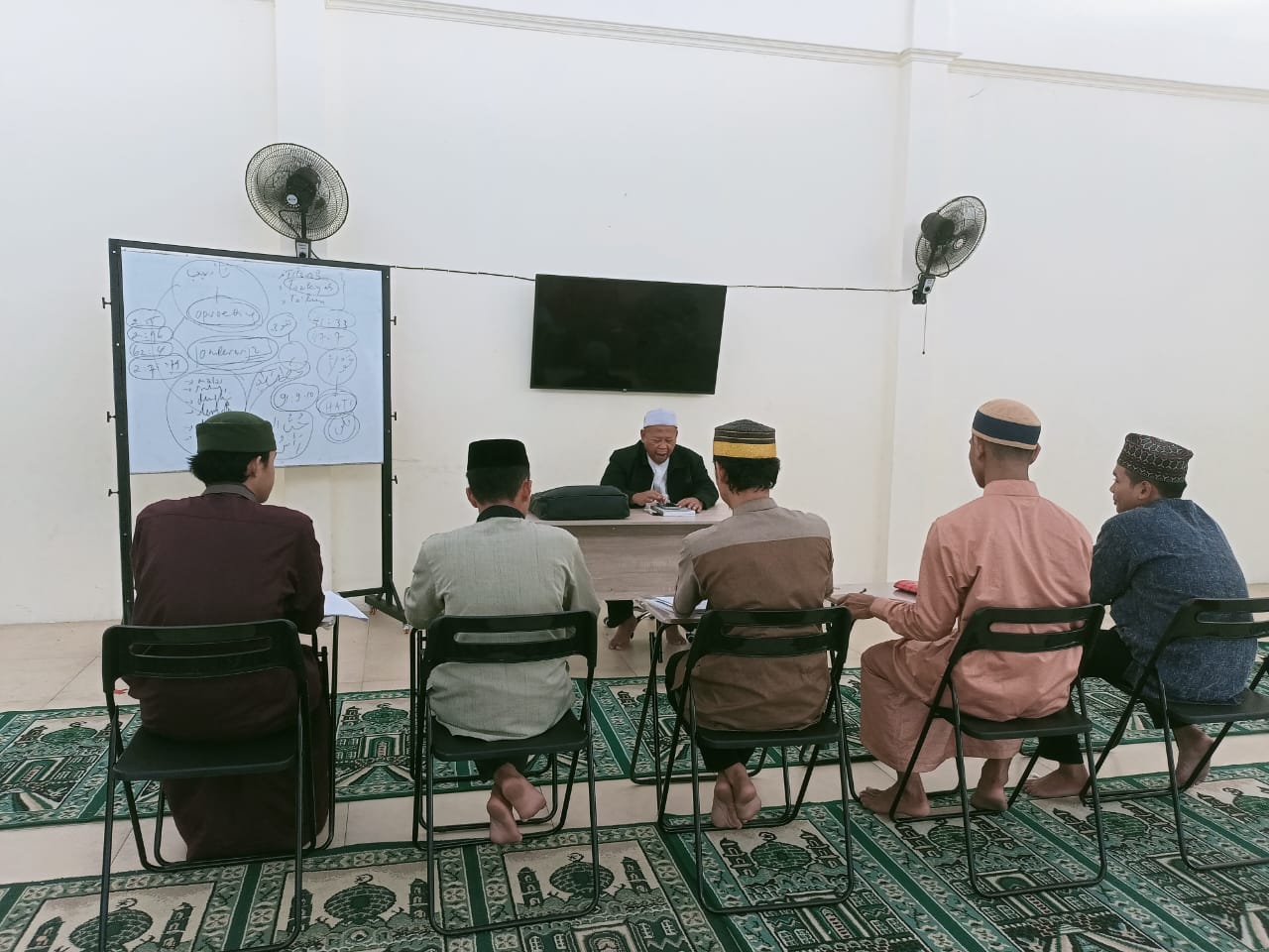 Ketua Umum DDII, Dr. Adian Husaini, bertatap muka dengan mahasiswa ADI Sulsel, di gedung lantai dua, Masjid Sultan Alauddin, Jalan Prof. Abdurrahman Basalamah, Kota Makassar, pada Ahad (30/6/2024).