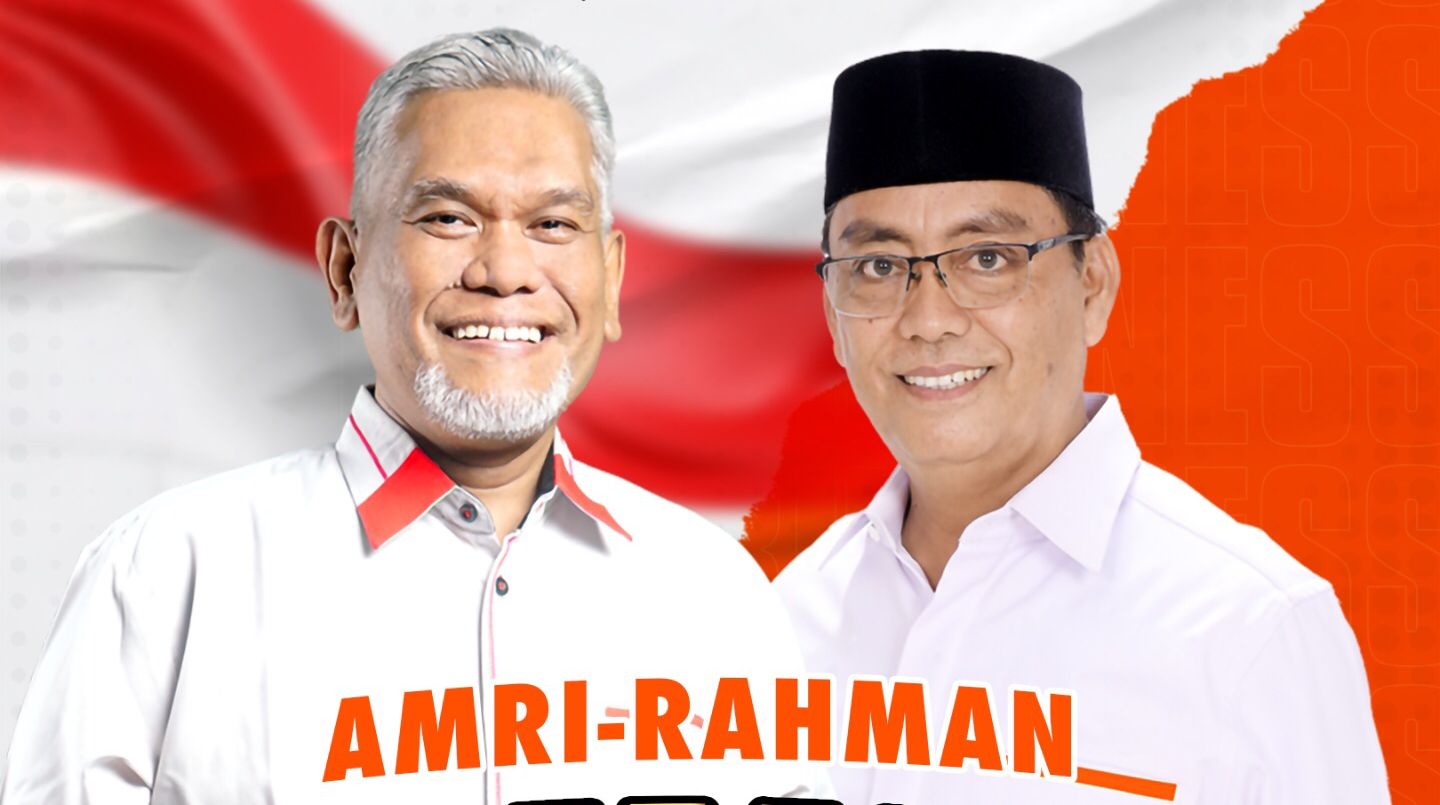 Pasangan Calon Wali Kota dan Wakil Wali Kota Makassar, Amri Arsyid dan Abd Rahman Bando.