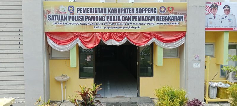 Kantor Satuan Polisi Pamong Praja dan Pemadam Kebakaran Kabupaten Soppeng.