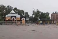Kondisi banjir di Akkampeng, Desa Maccile, Kabupaten Soppeng. Foto: Humas TRC BPBD Soppeng.