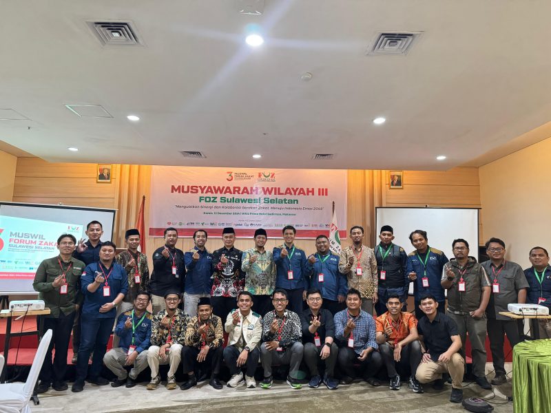 Pengurus FOZ berpose bersama di sela pelaksanaan Muswil FOZ Sulsel III, di Makassar, Kamis (12/12/2024).