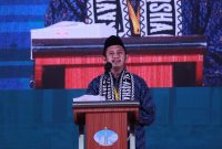 Ketua Umum DPP Wahdah Islamiyah, DR. KH. Muhammad Zaitun Rasmin, saat menyampaikan sambutan dalam acara pembukaan Mukernas XVII Wahdah Islamiyah, di Asrama Haji Sudiang, Kota Makassar, Kamis (5/12/2024).
