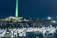 Kegiatan Reuni 212 di kawasan Monas Jakarta, Senin, 2 Desember 2024.