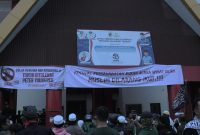 Aktivis ormas Islam Sulteng gelar aksi penolakan kegiatan Peter Youngren di Palu, pada Rabu (29/1/2025).