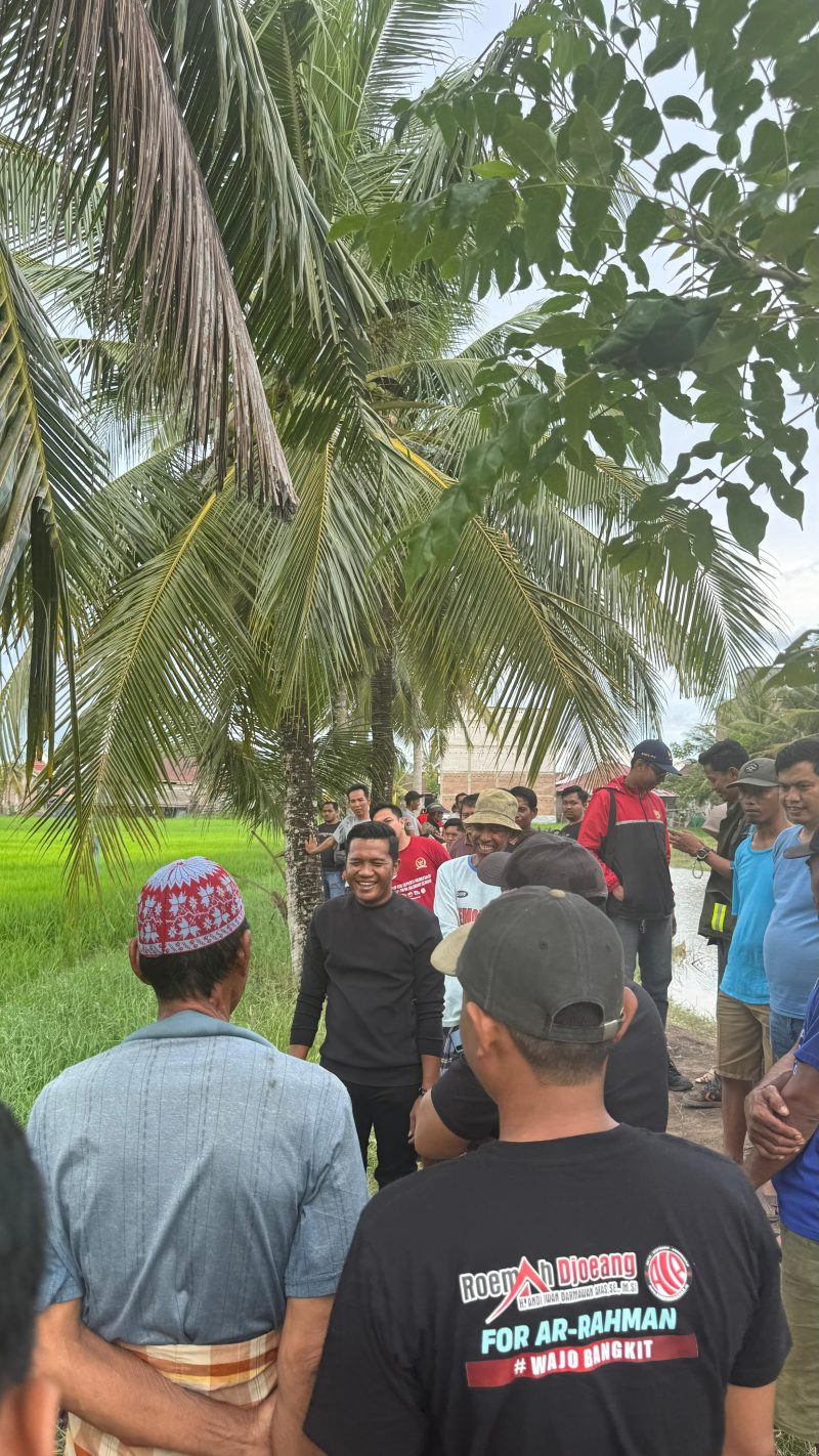Anggota DPRD Sulsel, Sultan Tajang, saat melakukan kunjungan kerja ke Kabupaten Wajo, pada Senin (27/1/2025).