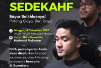 Haircut SedeKahf di depan Citra Cosmetic Boulevard Makassar (Car free day) pada Minggu, (14/12/25).